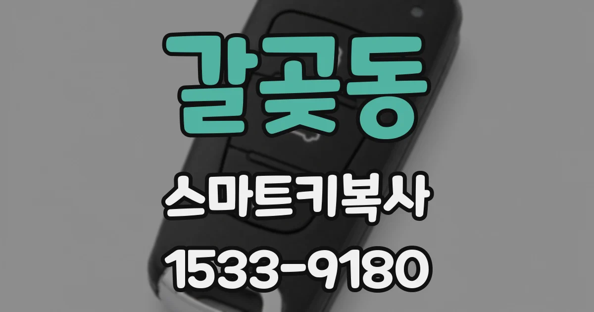 갈곶동 스마트키복사