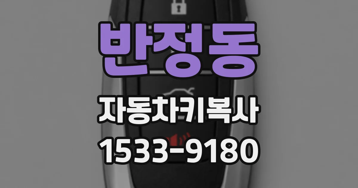 반정동 자동차키복사