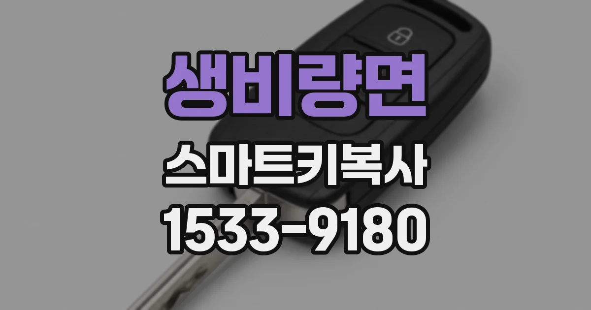 생비량면 스마트키복사