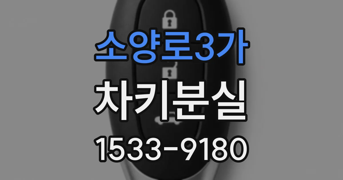 소양로3가 차키분실