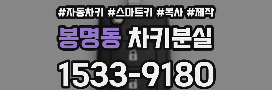봉명동 차키분실