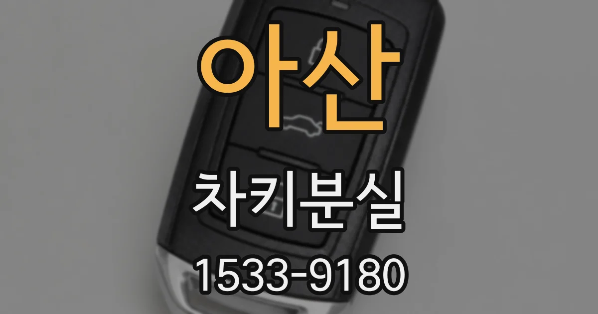 아산 차키분실