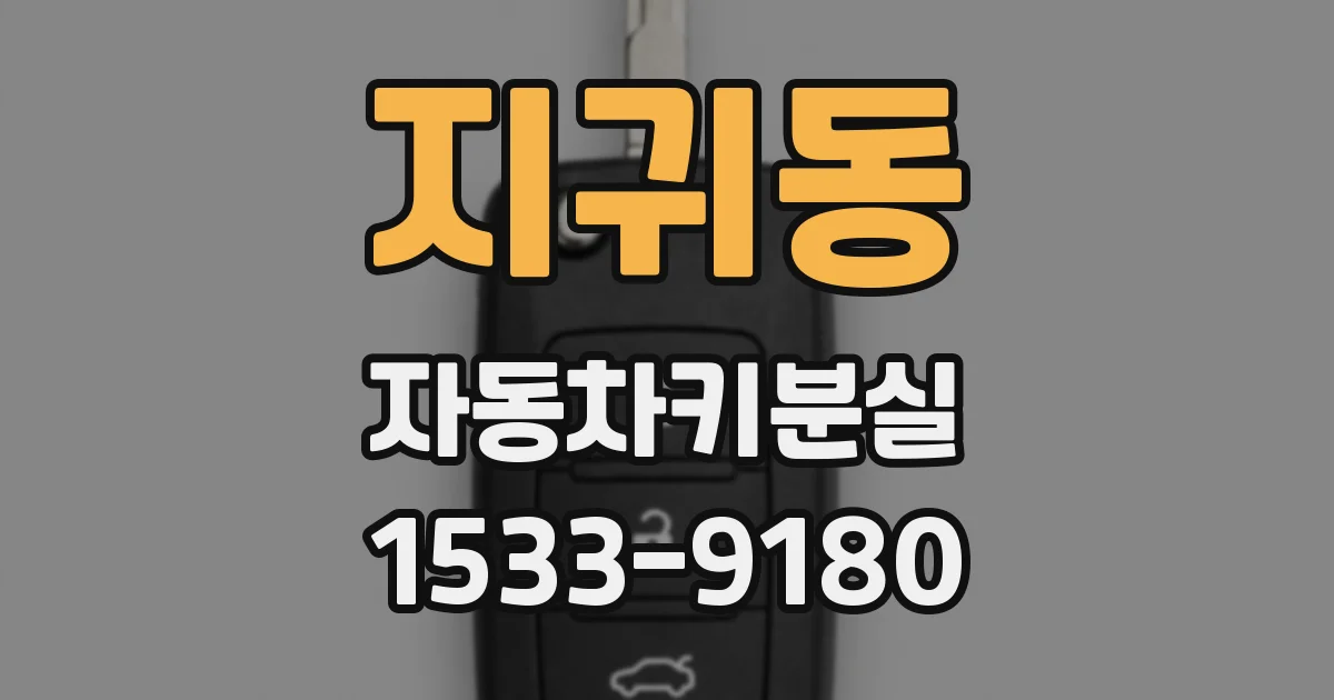 지귀동 자동차키분실