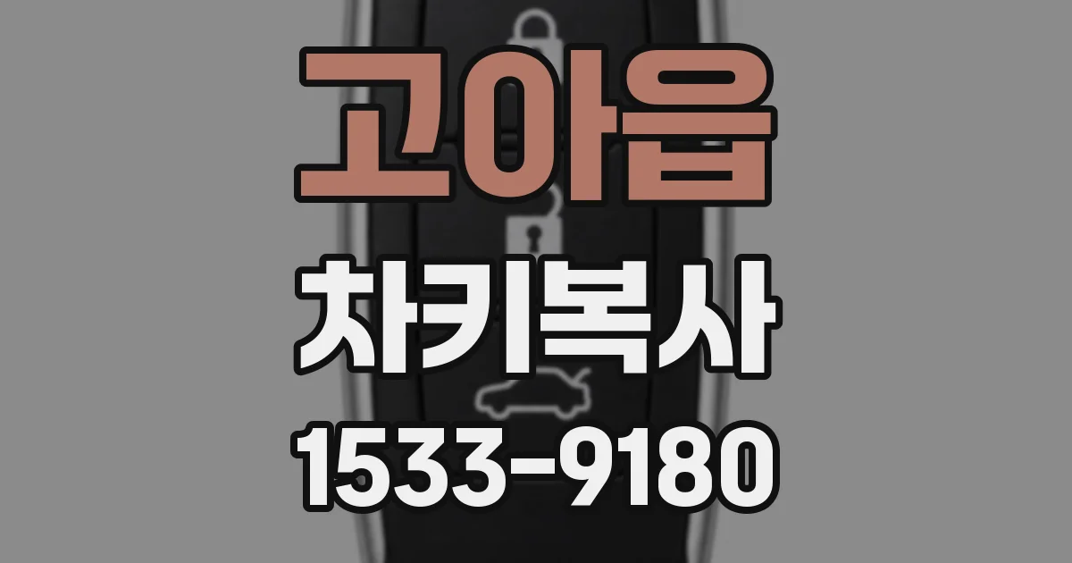 고아읍 차키복사