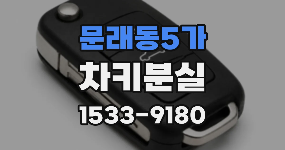문래동5가 차키분실