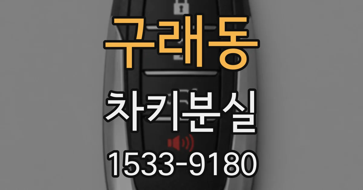 구래동 차키분실