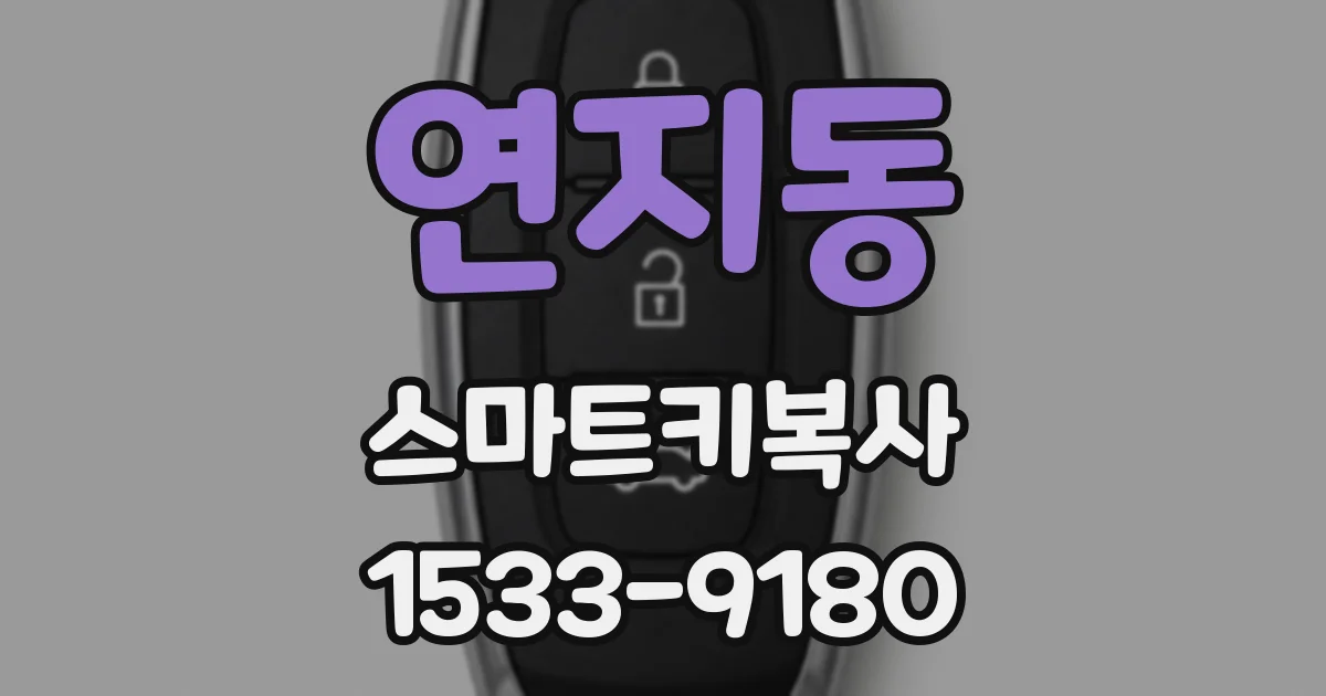 연지동 스마트키복사