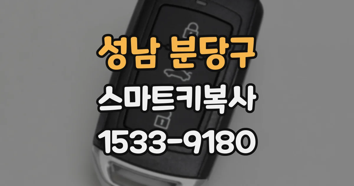 성남 분당구 스마트키복사