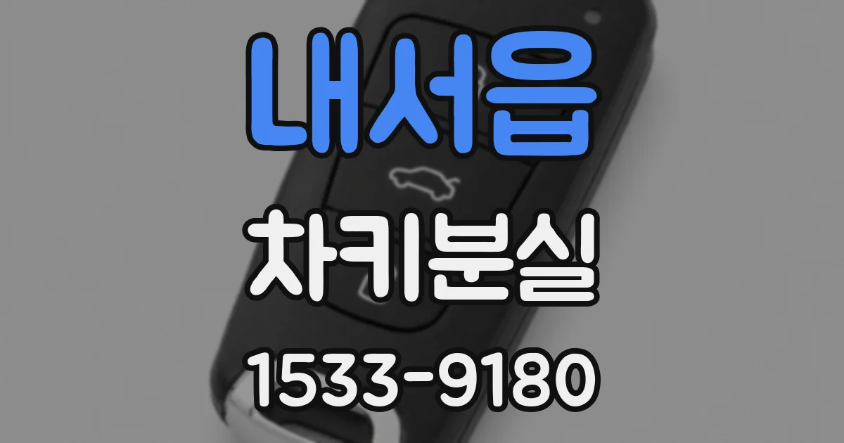 내서읍 차키분실