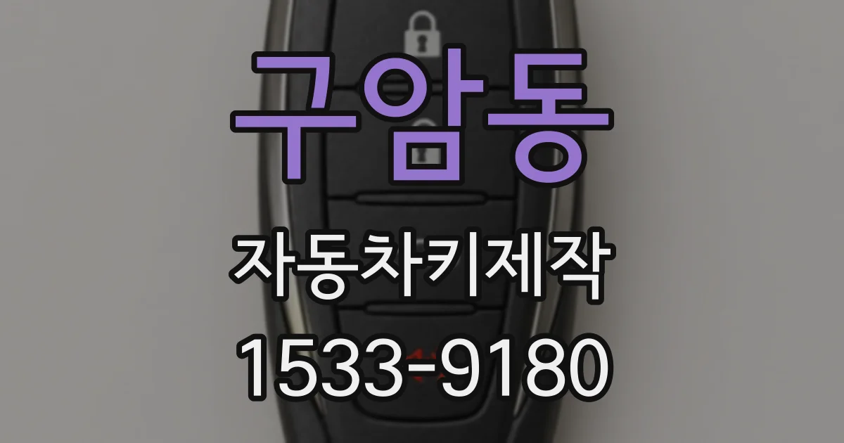 구암동 자동차키제작