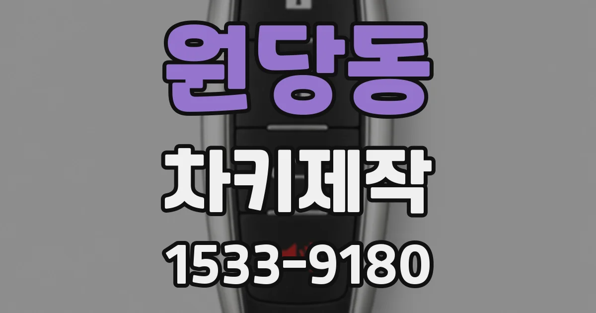 원당동 차키제작