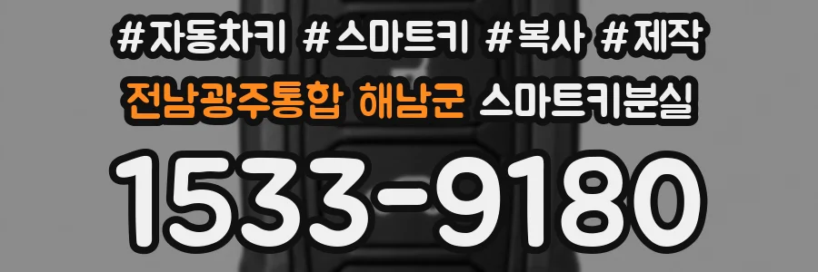 전남광주통합 해남군 스마트키분실