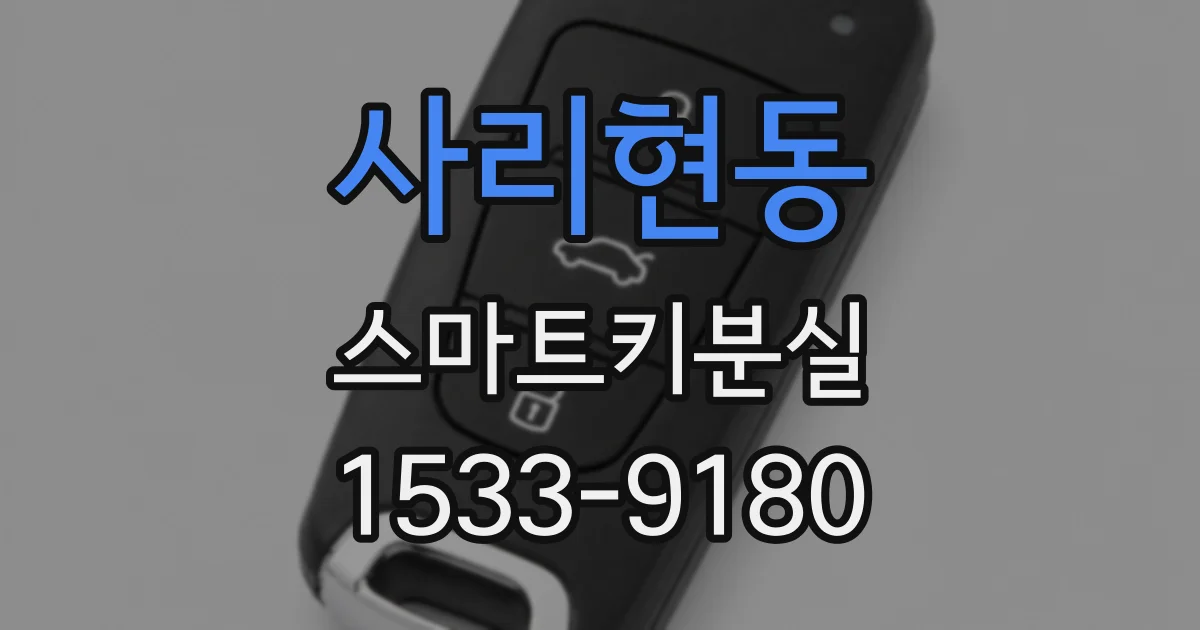 사리현동 스마트키분실