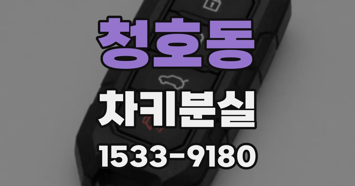 청호동 차키분실
