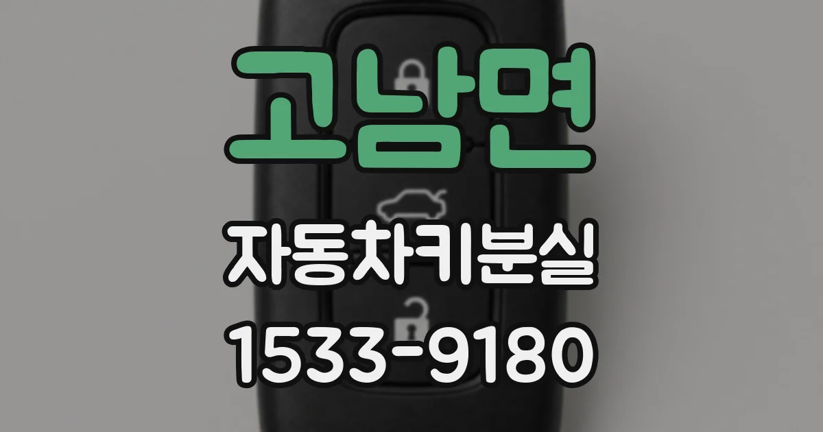 고남면 자동차키분실
