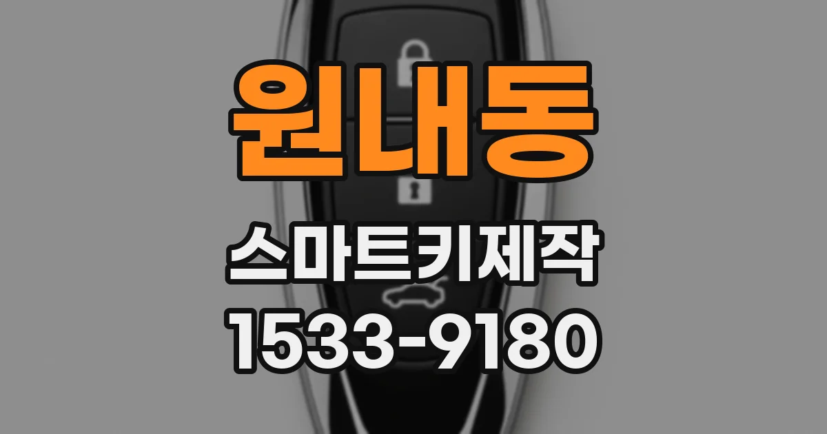 원내동 스마트키제작