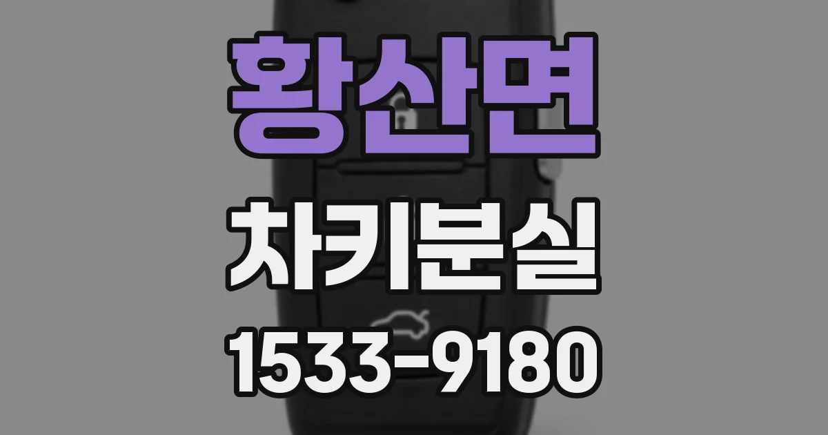 황산면 차키분실