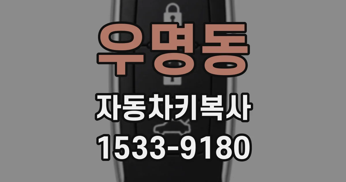 우명동 자동차키복사