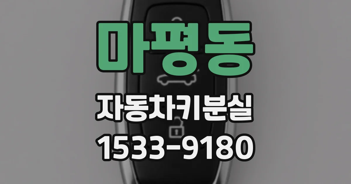 마평동 자동차키분실