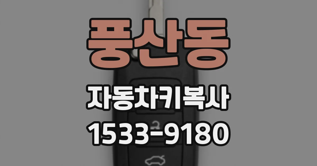 풍산동 자동차키복사