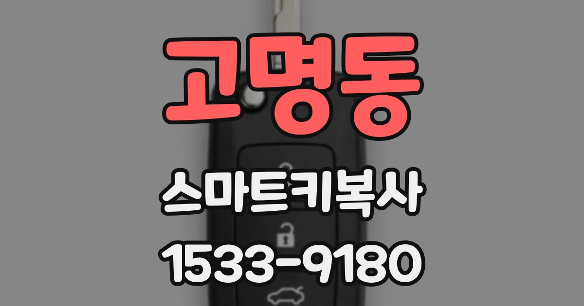 고명동 스마트키복사