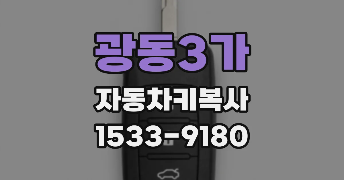 광동3가 자동차키복사