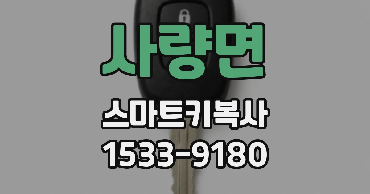 사량면 스마트키복사