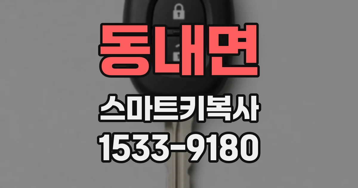 동내면 스마트키복사