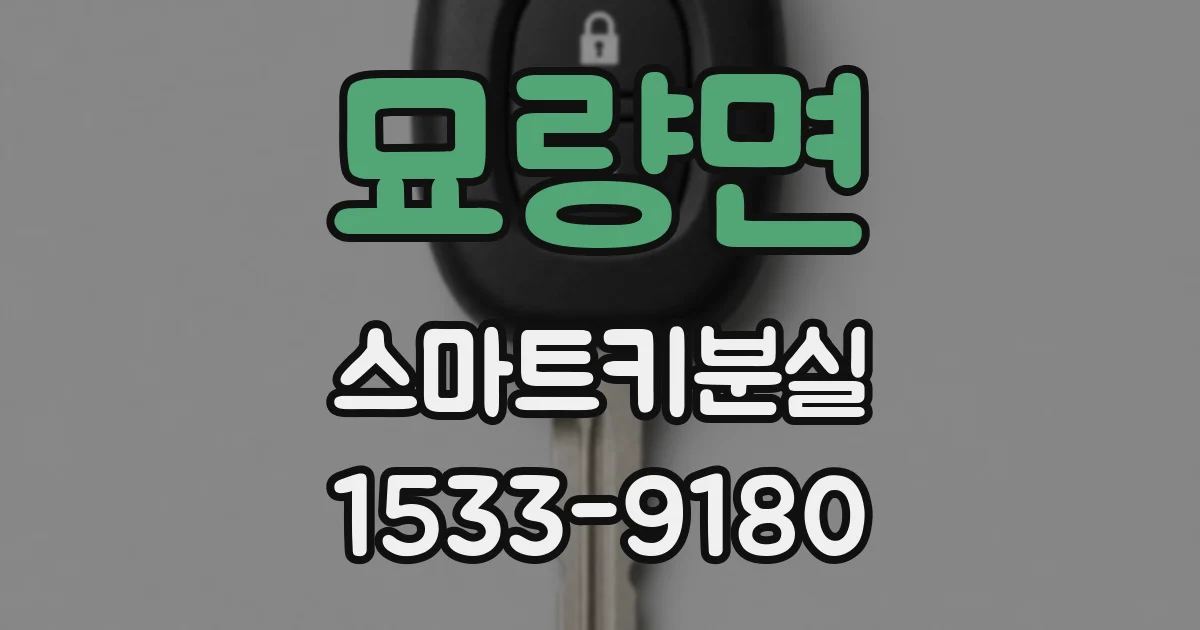 묘량면 스마트키분실