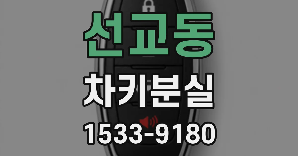선교동 차키분실