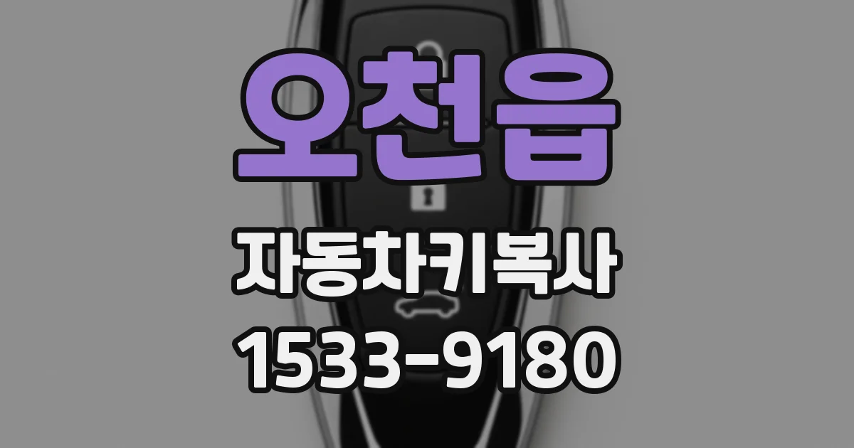 오천읍 자동차키복사