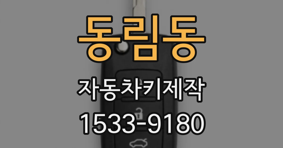 동림동 자동차키제작