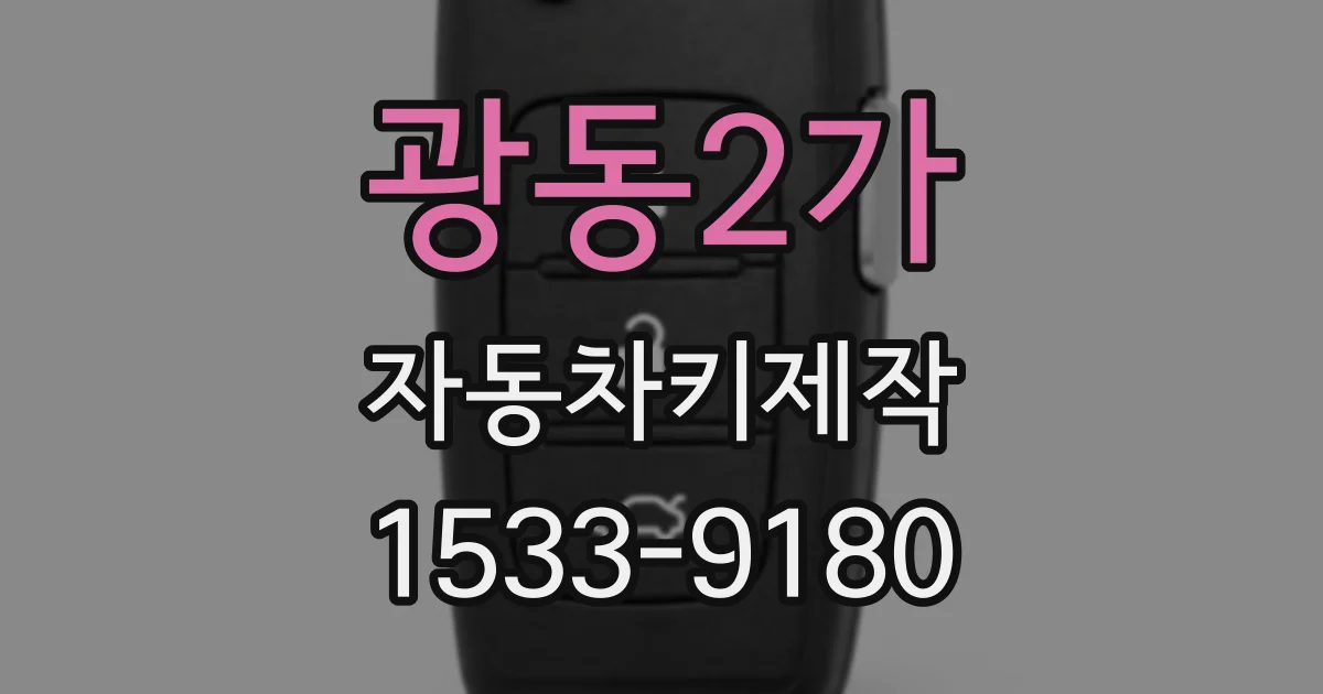 광동2가 자동차키제작