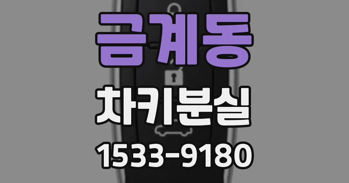 금계동 차키분실