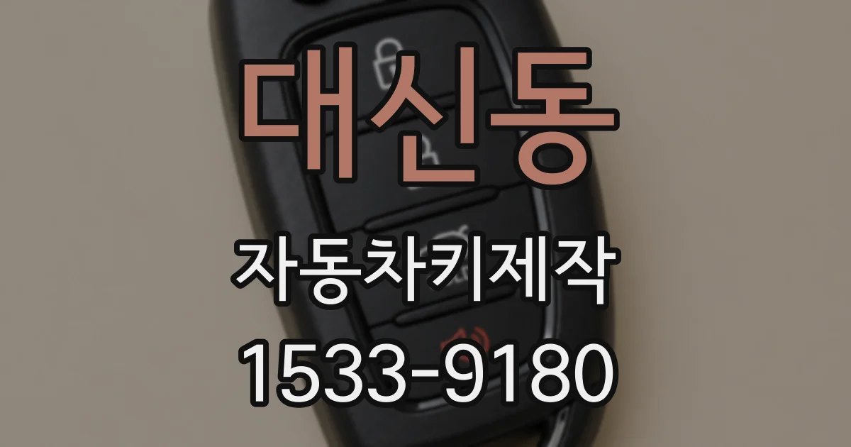 대신동 자동차키제작