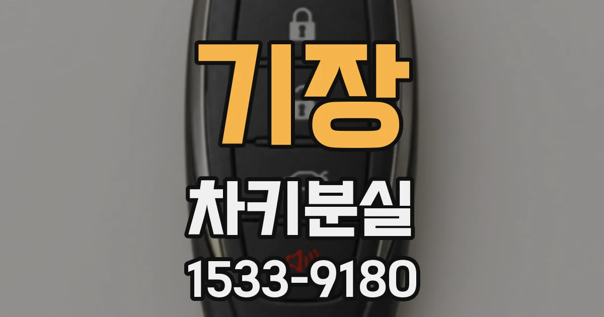 기장 차키분실