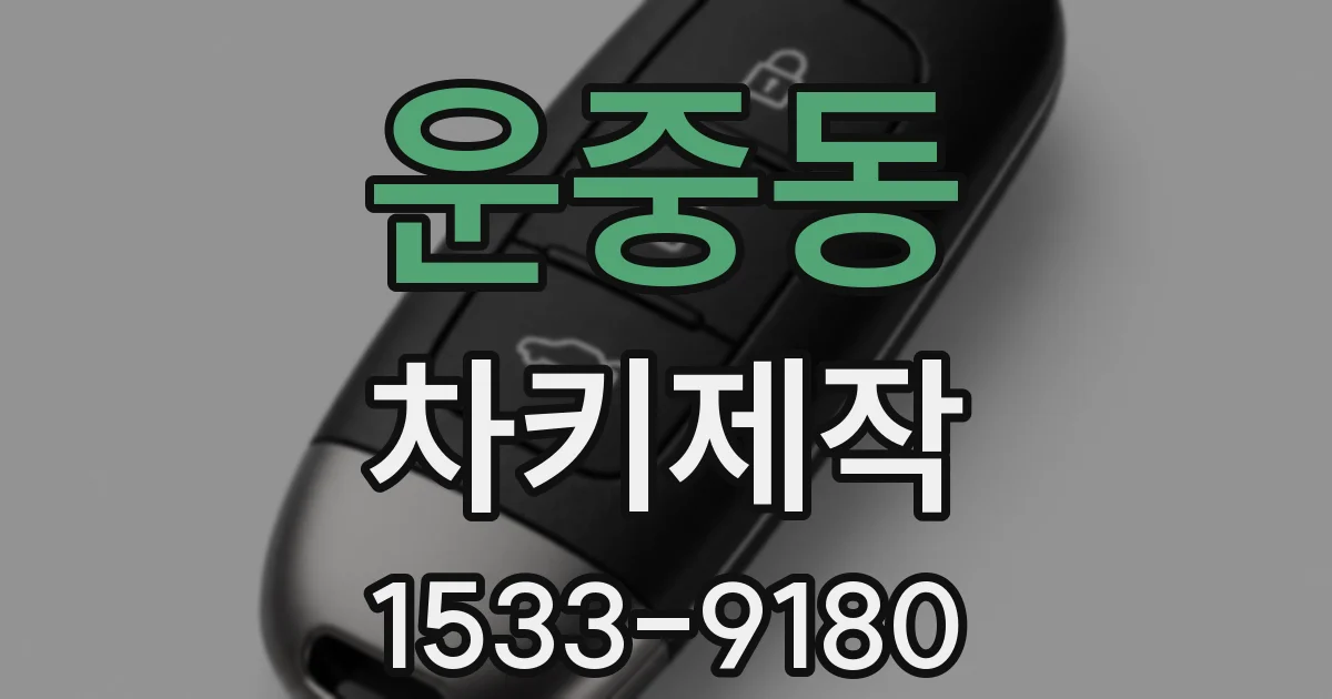 운중동 차키제작