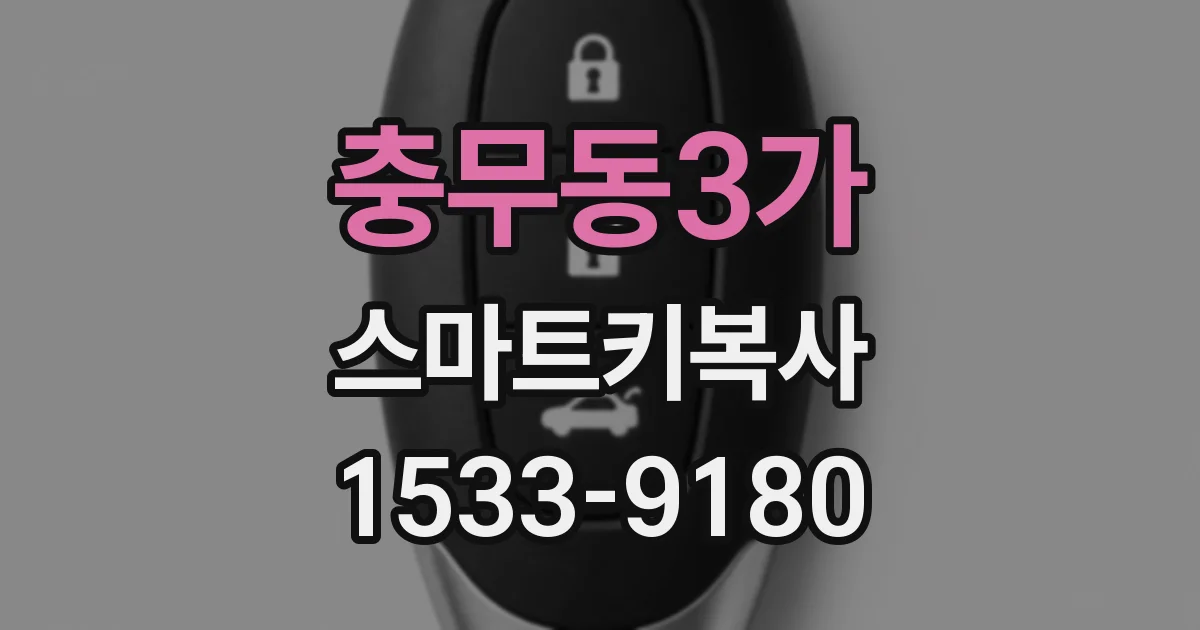 충무동3가 스마트키복사