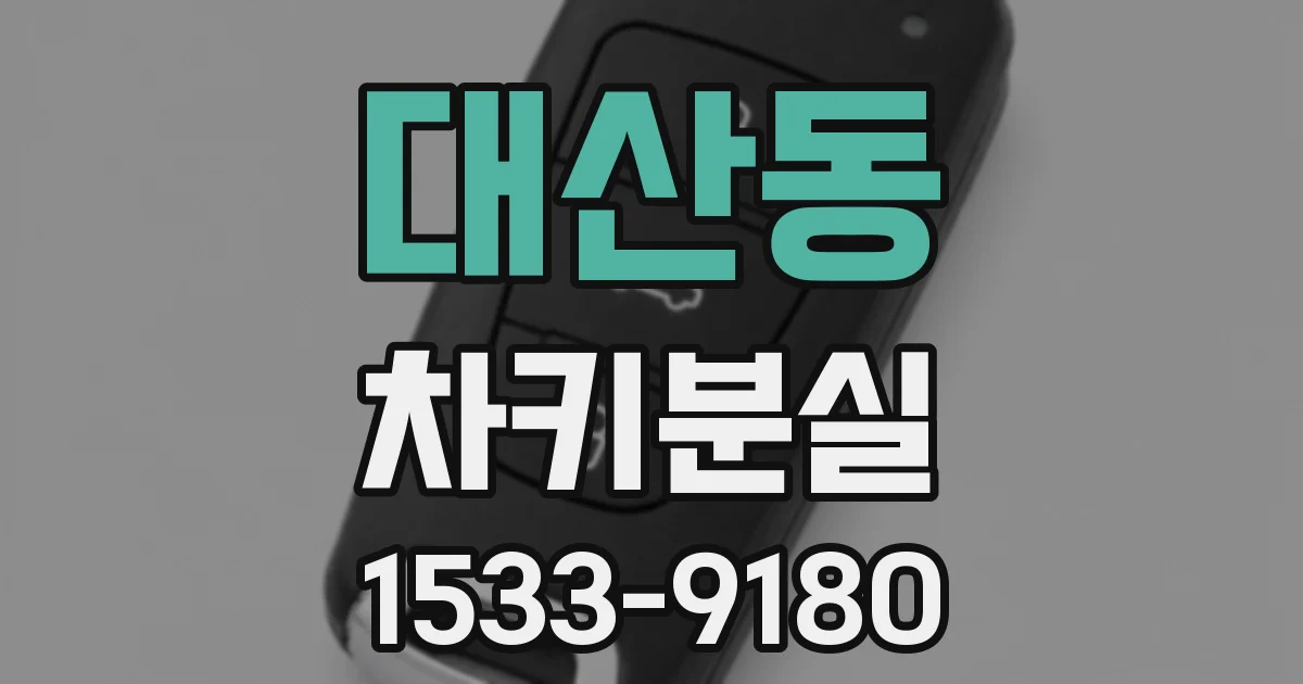 대산동 차키분실