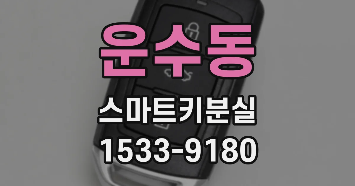 운수동 스마트키분실