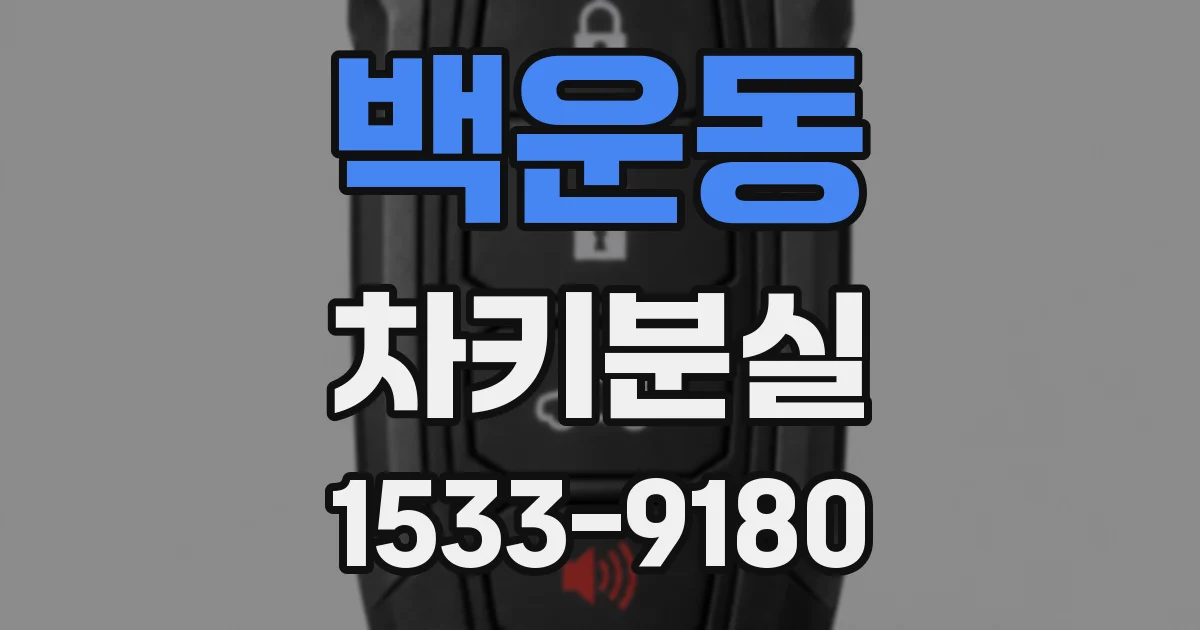 백운동 차키분실