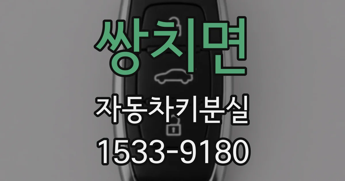 쌍치면 자동차키분실
