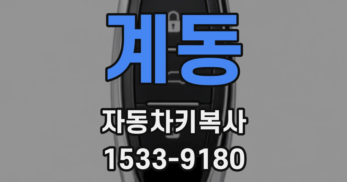 계동 자동차키복사