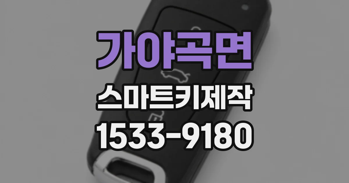 가야곡면 스마트키제작