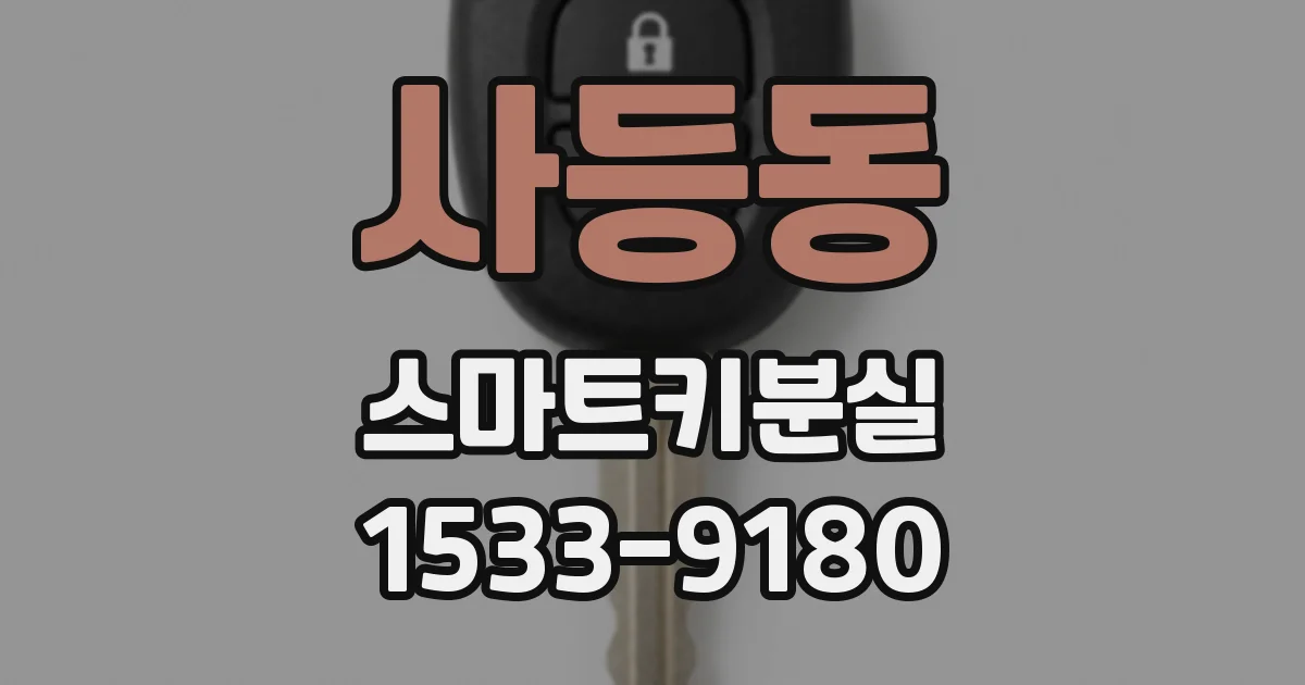 사등동 스마트키분실