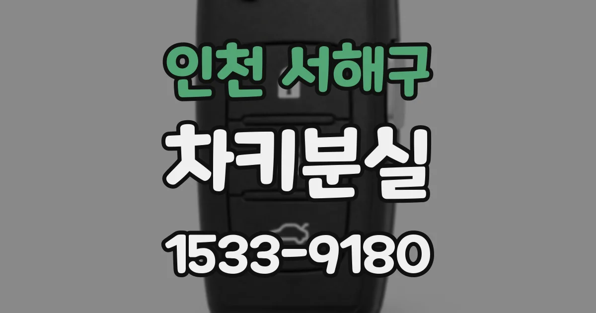 인천 서해구 차키분실