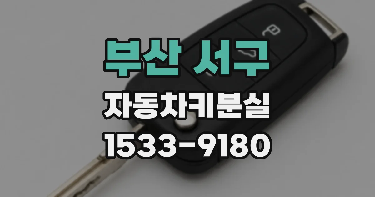 부산 서구 자동차키분실