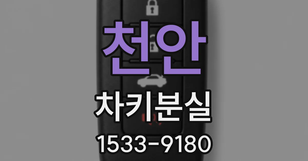 천안 차키분실
