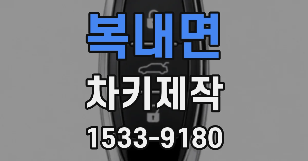 복내면 차키제작