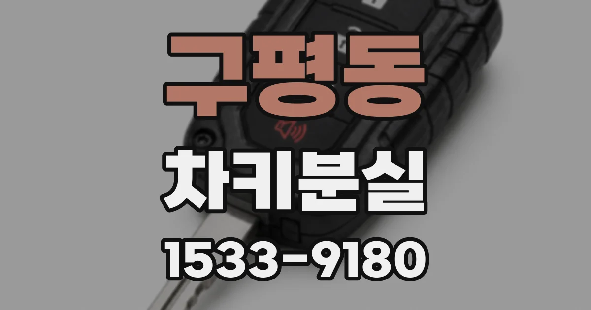 구평동 차키분실